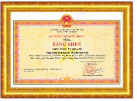 Bằng khen ghi danh Tổng Công ty MBLAND